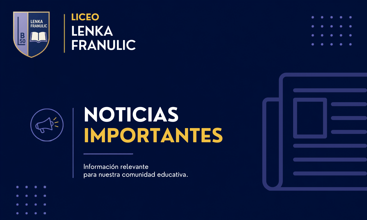 Aviso institucional sobre protocolo frente a situaciones de maltrato, acoso escolar o violencia